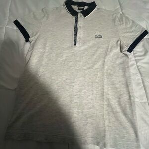 BOSS Men's White Polo Shirt